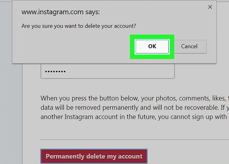مراحل حذف دائمی اکانت اینستاگرام در کامپیوتر
