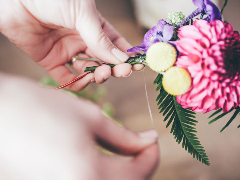 آموزش ساخت تاج گل عروسی و جشن