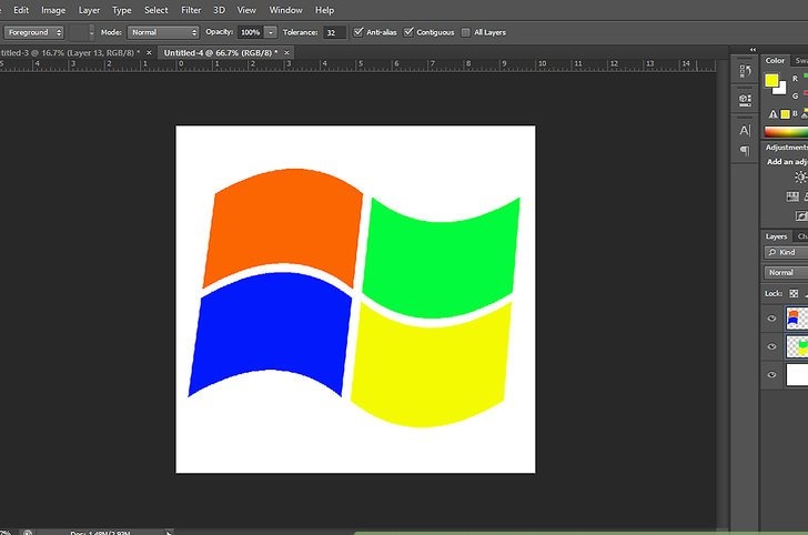 ساخت لوگو مایکروسافت (ویندوز) در فتوشاپ