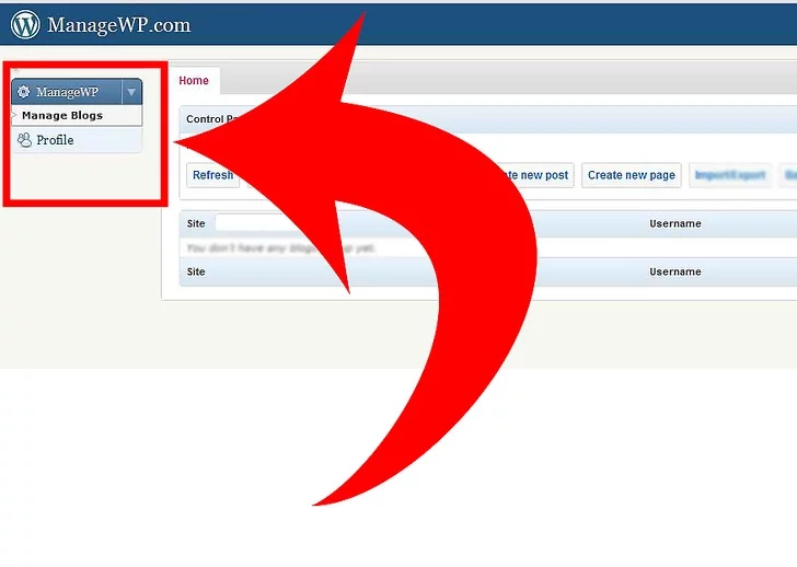 مدیریت وبلاگ های وردپرس با ManageWP.Com