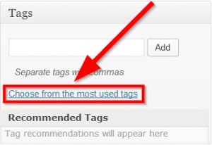 نحوه اضافه کردن برچسب ها یا تگ در مطالب وردپرس
