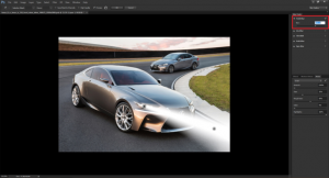 آموزش روشن کردن چراغ های ماشین در فتوشاپ