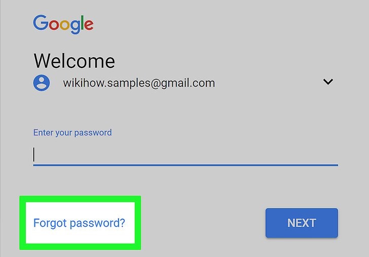 دکمه forgot password و یا فراموشی گذرواژه