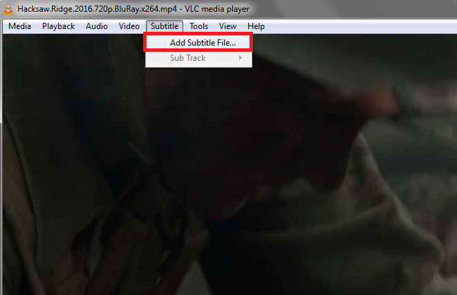 نحوه اضافه کردن زیرنویس به فیلم در پلیر VLC: انتخاب گزینه subtitle
