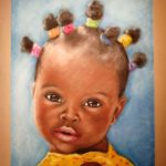 نقاشی دختر کوچولو سیاه پوست