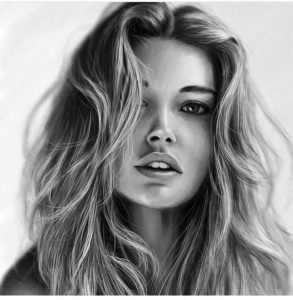 30 عکس نقاشی دختر سیاه قلم مناسب طراحی با مداد کنته ذغالی