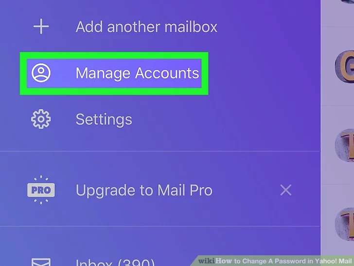 دکمه "Manage Accounts"