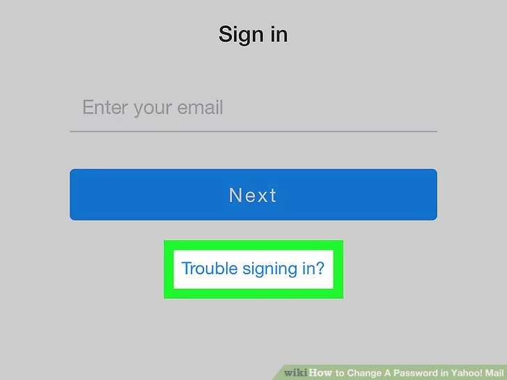 دکمه ?Trouble signing in