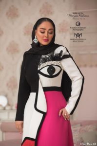 مدل مانتوی الهام حمیدی در جشن حافظ 98