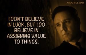 جمله هایی تاثیر گذار و ماندگار فیلم یک ذهن زیبا (انگلیسی و فارسی و تصویری)