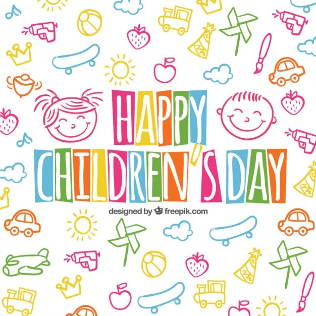 عکس نوشته انگلیسی تبریک روز کودک