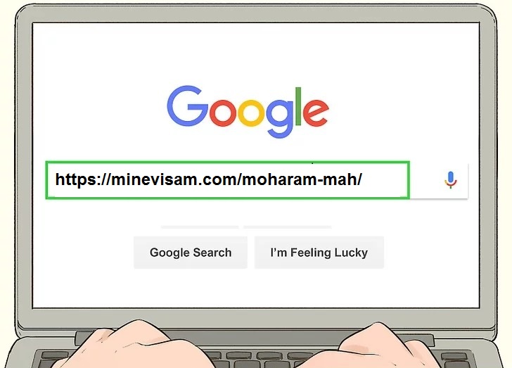 URL وب سایت را کپی کرده و آن را در کادر جستجوی Google قرار دهید.