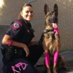 عکس سگ پلیس به همراه پلیس زن