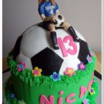 عکس کیک تولد پسرانه فوتبالی 98