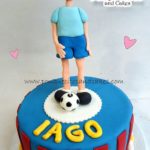 کیک تولد پسرانه فوتبالی بارسلونا