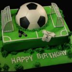 کیک تولد پسرانه فوتبالی زمین چمن