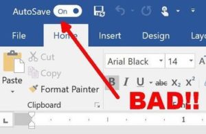 چرا باید ویژگی ذخیره خودکار کلمه در آفیس 365 را خاموش کنم