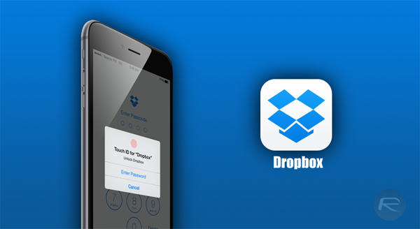 برنامه dropbox در آیفون