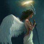 نقاشی زیبای فرشته بالدار