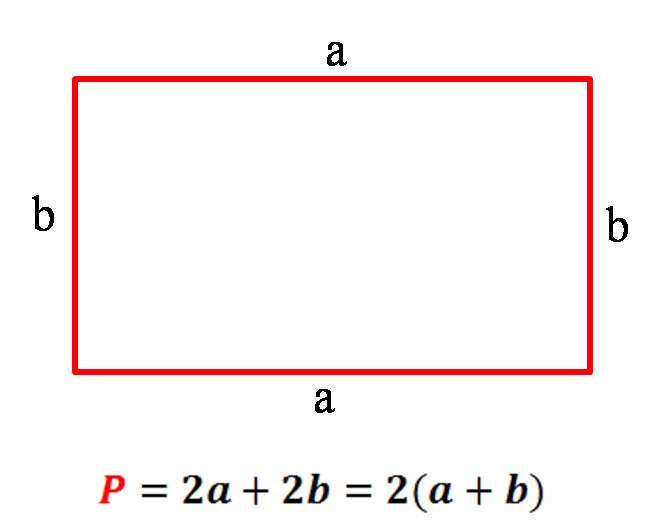 فرمول محاسبه محیط مستطیل (rectangle)