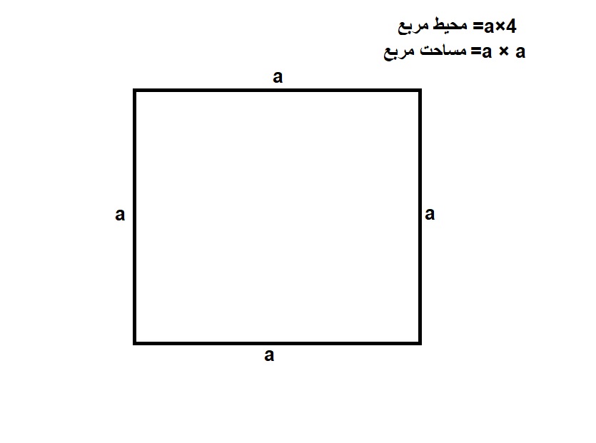 فرمول محیط مربع و مساحت مربع