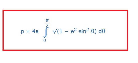 فرمول انتگرال محیط بیضی
