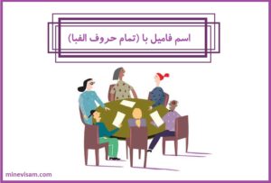 بازی اسم فامیل با تمام حروف الفبا(پاسخ نامه کامل)
