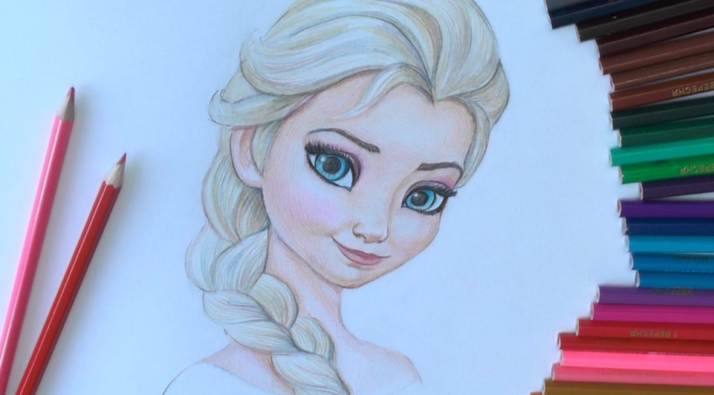 نقاشی السا و آنا برای رنگ آمیزی با کیفیت بالا