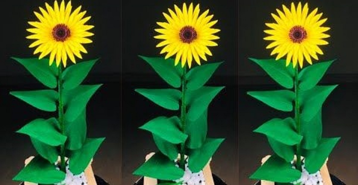 کاردستی گل آفتابگردان برای کودکان