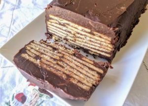 کیک با بیسکویت پتی بور بدون فر