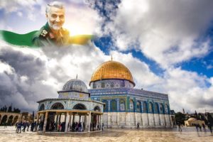 عکس نوشته روز قدس و سردار سلیمانی به مناسبت روز قدس 1401