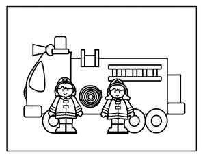 نقاشی در مورد آتش نشانی برای کودکان مناسب رنگ آمیزی و طراحی