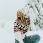 دختر در برف برای پروفایل