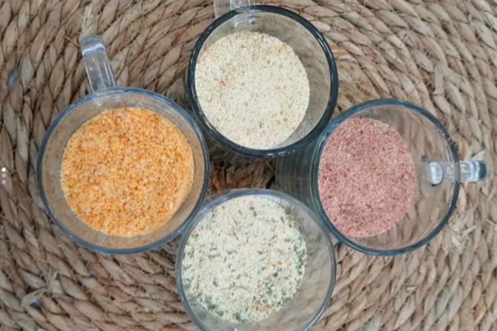 طرز تهیه پودر سوخاری رنگی خانگی (سبز، نارنجی، قرمز)