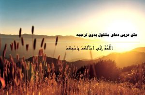 متن عربی دعای مشلول بدون ترجمه با pdf