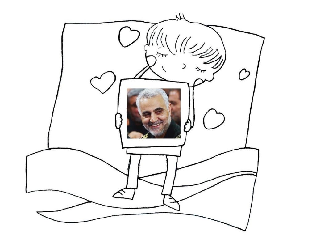 40 نقاشی سردار سلیمانی برای رنگ آمیزی کودکان؛ ساده و زیبا