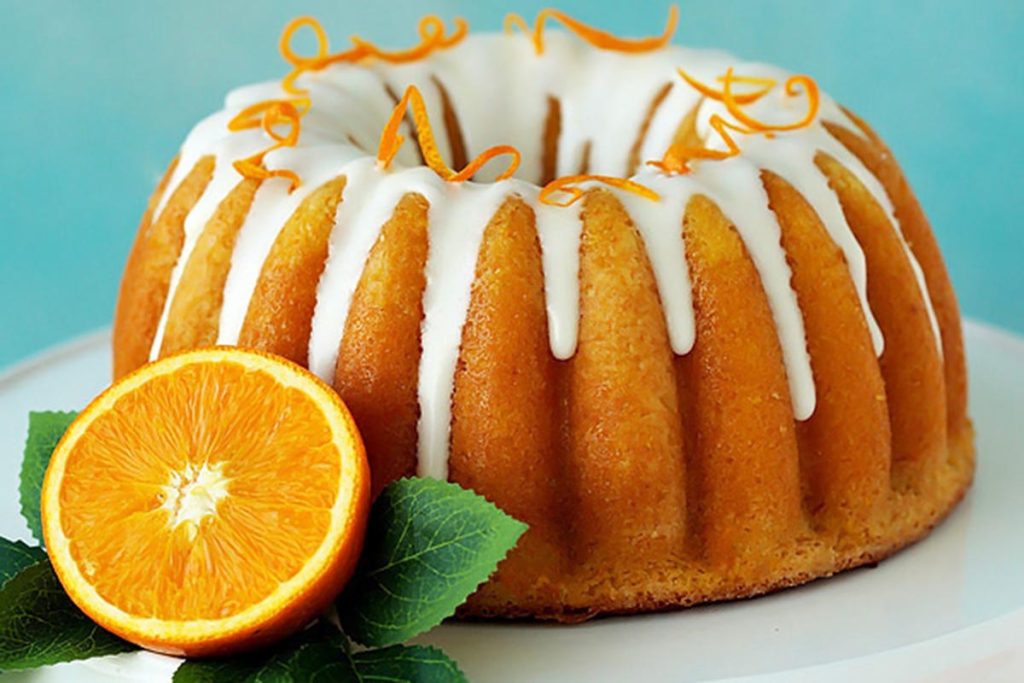 طرز تهیه کیک اسفنجی پرتقالی ساده و خوشمزه پف دار