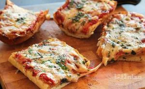 طرز تهیه پیتزا با نان باگت بدون فر و با فر