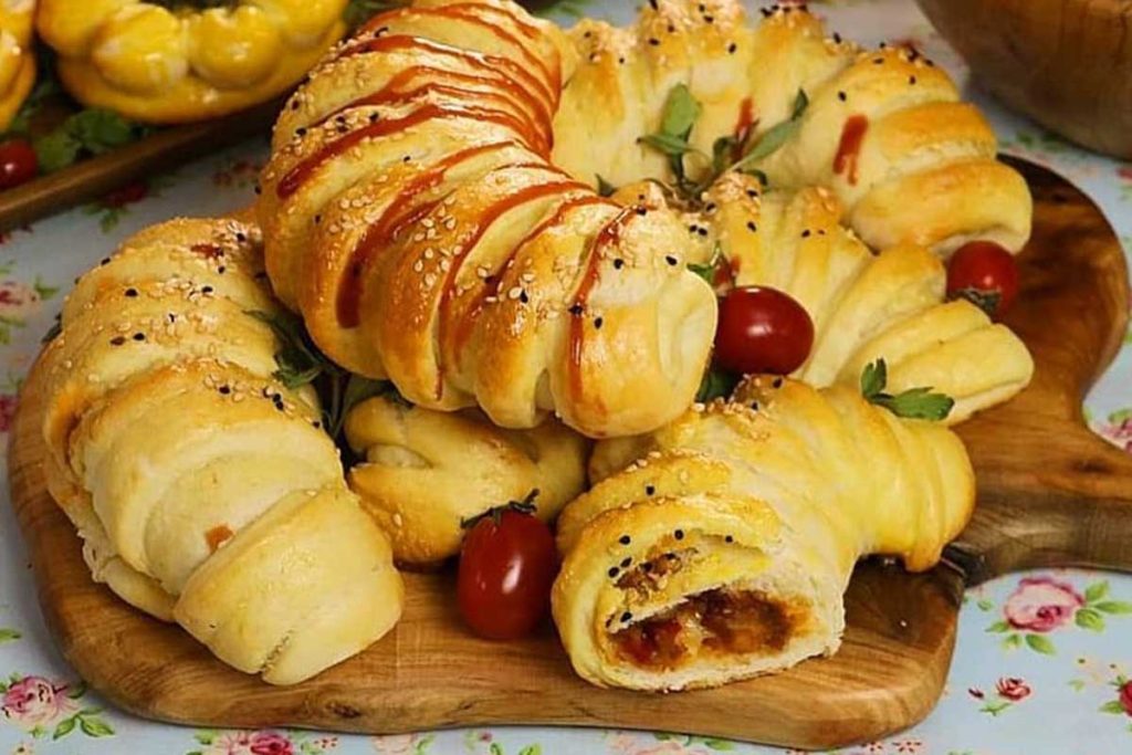 طرز تهیه نان آچما ترکیه خانگی خوشمزه با دستور پخت ساده