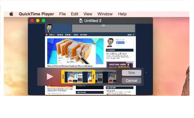 نرم افزار ضبط صفحه نمایش کامپیوتر با صدا برای مک QuickTime Player