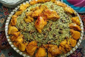 طرز تهیه پلو شوشتری با مرغ و لوبیا چشم بلبلی مجلسی و خوشمزه