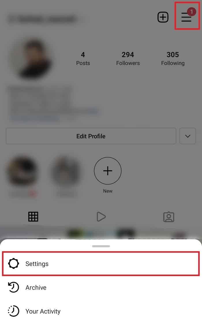 مراحل تغییر زبان اینستاگرام