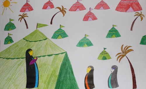 نقاشی زیبا حضرت زینب برای کودکان