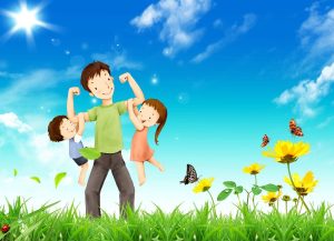 نقاشی روز پدر آسان برای کودکان (رنگ شده و بدون رنگ)