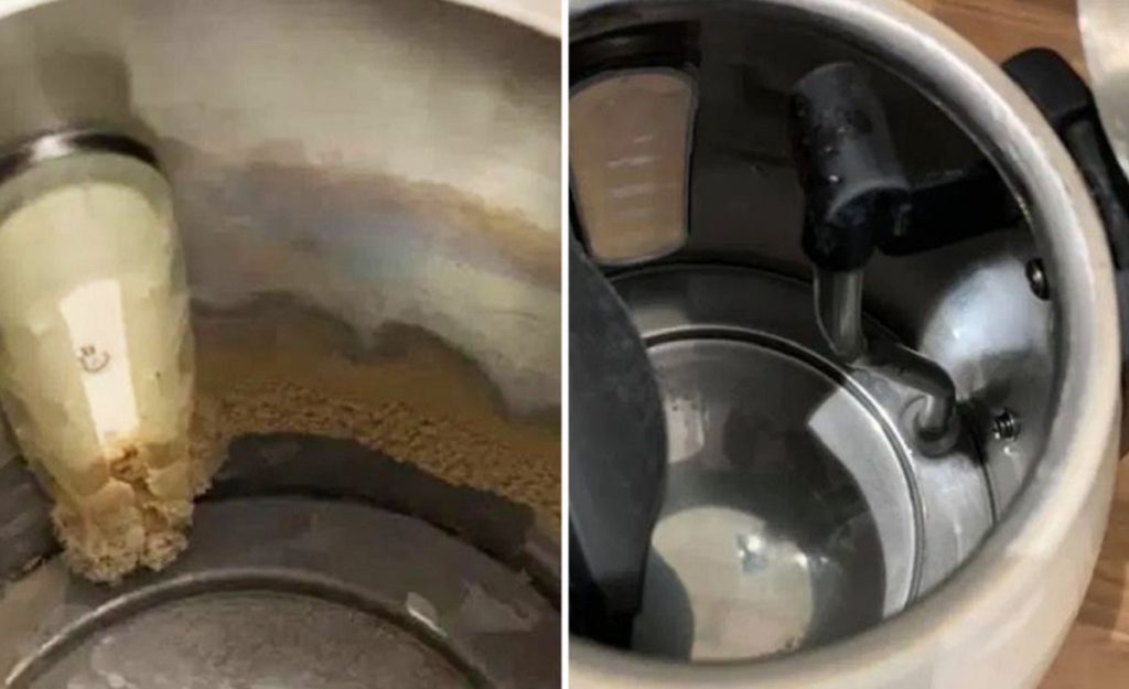 پاك كردن جرم داخل كتری با سرکه و آبلیو