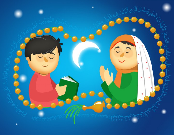 نقاشی ماه رمضان کودکانه