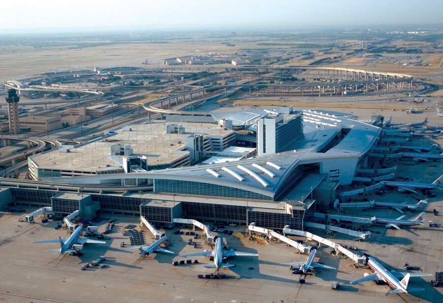 فرودگاه بین المللی دالاس فورت ورث (DFW) – 69.6 کیلومتر مربع