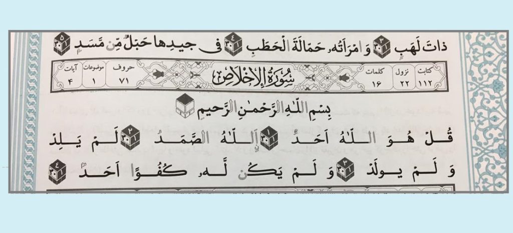 متن سوره توحید بدون ترجمه و با ترجمه + pdf با فونت درشت و صوت