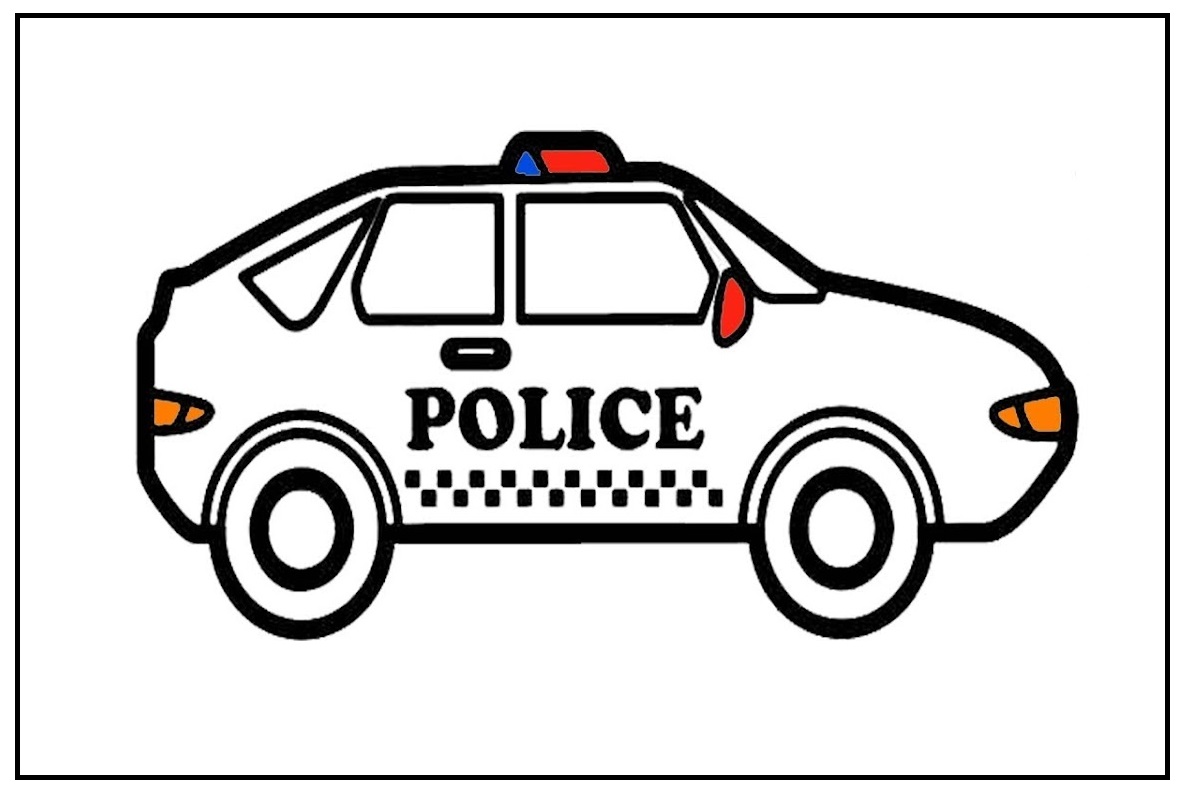 نقاشی ماشین پلیس برای رنگ آمیزی