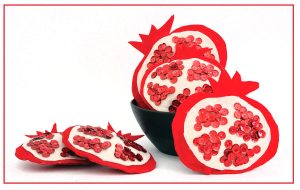 آموزش ساخت کاردستی انار برای کودکان (با مقوا، کاغذ رنگی و غیره) + فیلم